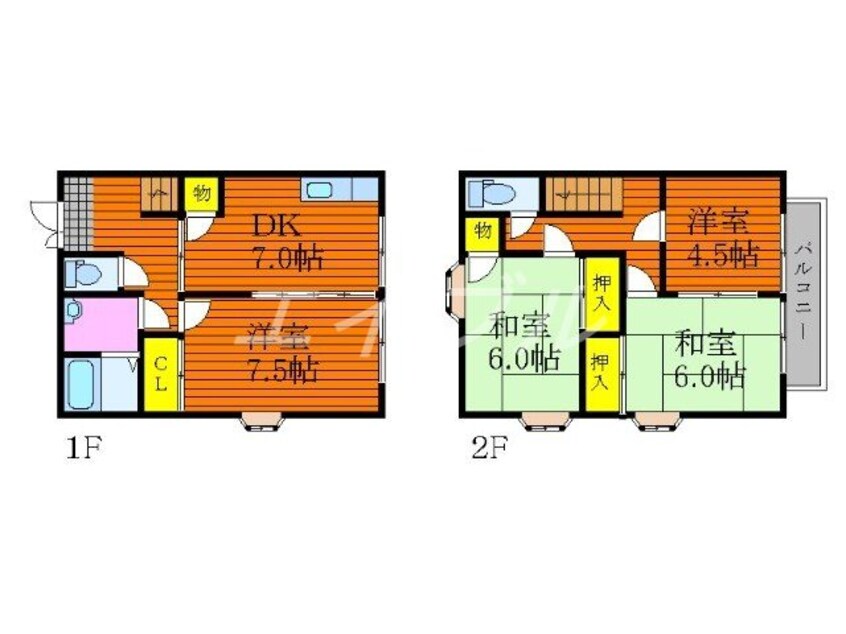 間取図 大福コーポ西2棟