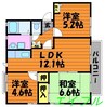 サンホーム日吉　A棟 3LDKの間取り