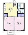 シティハイツ小銭Ａ 2DKの間取り