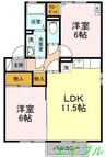 ルミエール　Ｄ棟 2LDKの間取り