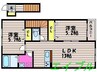 アルヴィータ沖 2LDKの間取り