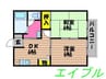 フレグランス・マリーⅡ 2DKの間取り