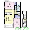 アヴィオン　Ｃ 2LDKの間取り