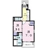 サイオン　α 1Kの間取り