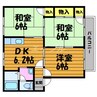 プロムナードＤ棟 3DKの間取り