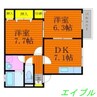 パティオ・ヴェルデ　A棟 2DKの間取り