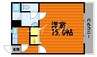 ブールバール 1Kの間取り