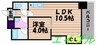 パルティール・ペルレ 1LDKの間取り