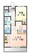 プラスペリティ 1LDKの間取り