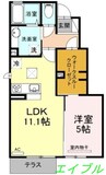 シンシアナガセ 1LDKの間取り