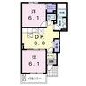 グランディオーソ 2DKの間取り