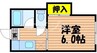 コーポレイバン 1Kの間取り