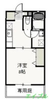 サントス青江　B 1Kの間取り