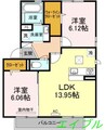 ヴァン　ベール 2LDKの間取り