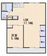 ファミール錦 1LDKの間取り