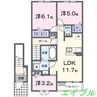 ヴィラ・マウントワン長尾Ｃ 3LDKの間取り