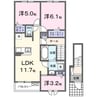ヴィラ・マウントワン長尾Ｂ 3LDKの間取り