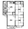 シャルマン西江 3DKの間取り