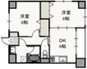 ウッドコート医大南 2DKの間取り