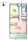 クオリティーハイム 1LDKの間取り