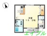 フローラ・トモ 1Rの間取り