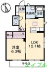 セブノール　Ｂ棟 1LDKの間取り