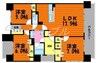 ロイヤルガーデン老松町 3LDK+Sの間取り