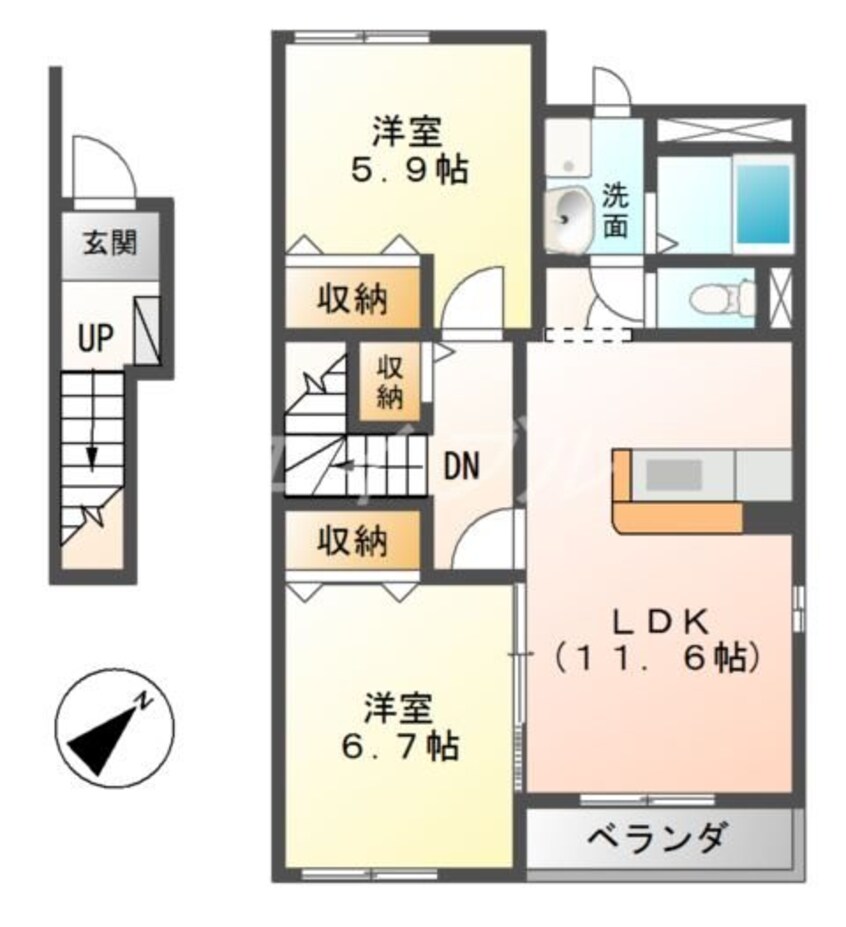 間取図 メリーシャトレーン