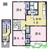 スクエア・アヴニ－ル 3LDKの間取り