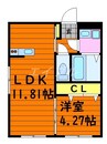 Sarahーサラー 1LDKの間取り