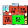 田中様借家　西3 3DKの間取り