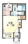 花美月 1Kの間取り