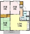 エントピア新保Ｂ 3LDKの間取り