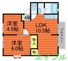 エポック広江　Ｂ棟 2LDKの間取り
