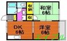桜コーポ 2DKの間取り