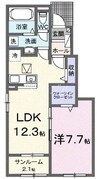 ルナ　－月 1LDKの間取り
