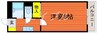ミラドール今Ⅱ 1Kの間取り