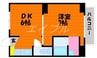 ヴィラナリー児島2号棟 1DKの間取り