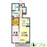フォルビート 1LDKの間取り