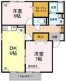 クリエンテ　A棟 2DKの間取り