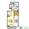 フォルビート 1LDKの間取り