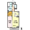 フォルビート 1LDKの間取り