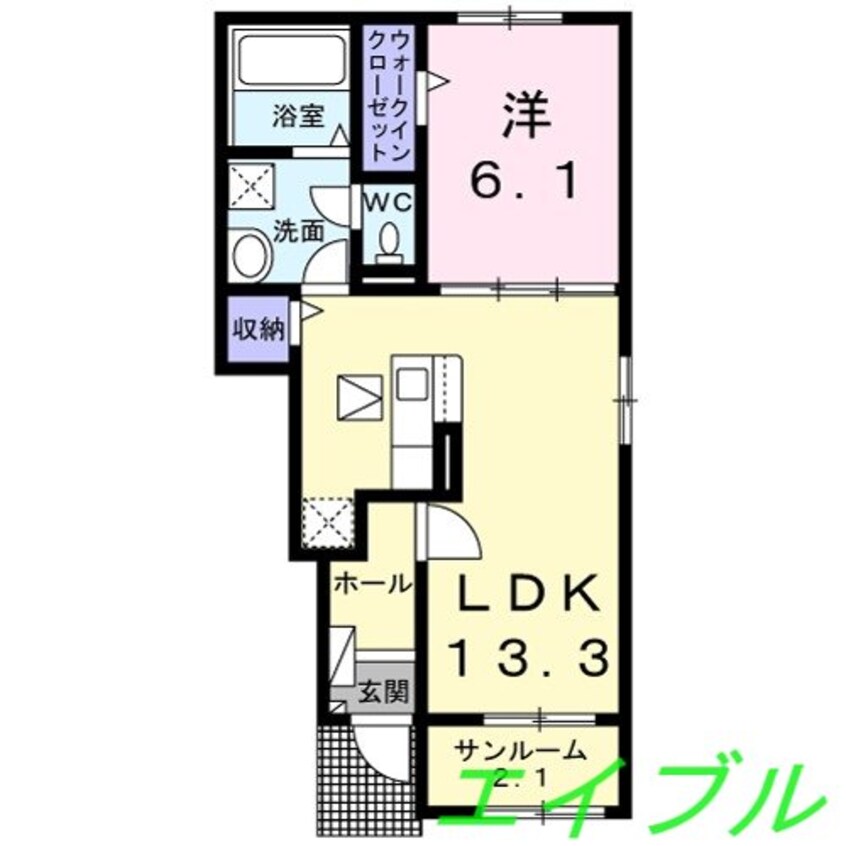 間取図 ボヌールＢ
