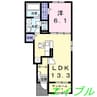 ボヌールＢ 1LDKの間取り