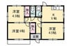 用吉貸家　Ａ棟 3DKの間取り