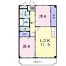 マリッチ　岡 2LDKの間取り