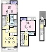 カローレ 2LDKの間取り