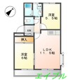 プロヴァンスＢ 2LDKの間取り