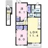 カーサ・エテルノ 2LDKの間取り