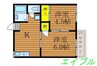清水コーポE棟 2Kの間取り